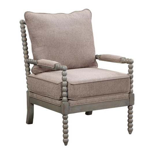 Abbott Chair in Dolphin Fabric with Brushed Grey Base